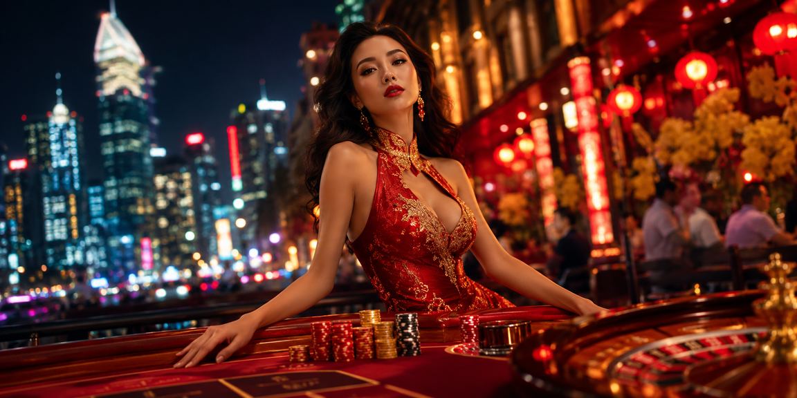 Không gian slot game neon sôi động ban đêm tại Thành phố Hồ Chí Minh